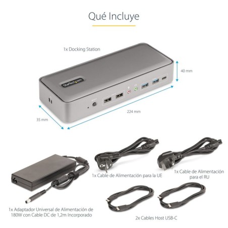 Startech docking station kvm usb-c para portátil