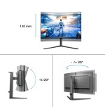 Monitor philips 32m2c5500w/00  80 cm [31.5] 2560 x 1440 pixeles negro