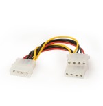 Gembird cable de alimentacion 5.25 molex a doble molex 0.15m  cc-psu-1