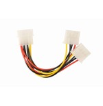 Gembird cable de alimentacion 5.25 molex a doble molex 0.15m  cc-psu-1