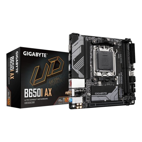 Placa base gigabyte b650i ax ddr5 am5, mini itx, 1 x pci express x16 slot