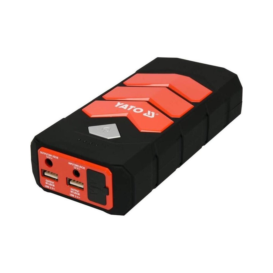 Arrancador de batería para coche yato yt-83081 banco de energía para automóvil 9000 mah 9000 mah negro, naranja