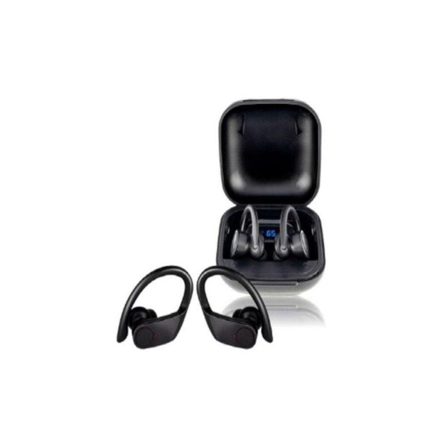 Auriculares deportivos bluetooth daewoo tws sport dw2012 con estuche de carga autonomía 3h negros