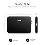 Funda subblim business laptop sleeve neoprene para portátiles 13.3'-14' negra