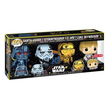 Blister 4 figuras pop star wars exclusive