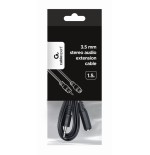 Gembird cable jack a jack 3.5mm (alargo) m/h 1.50m  negro