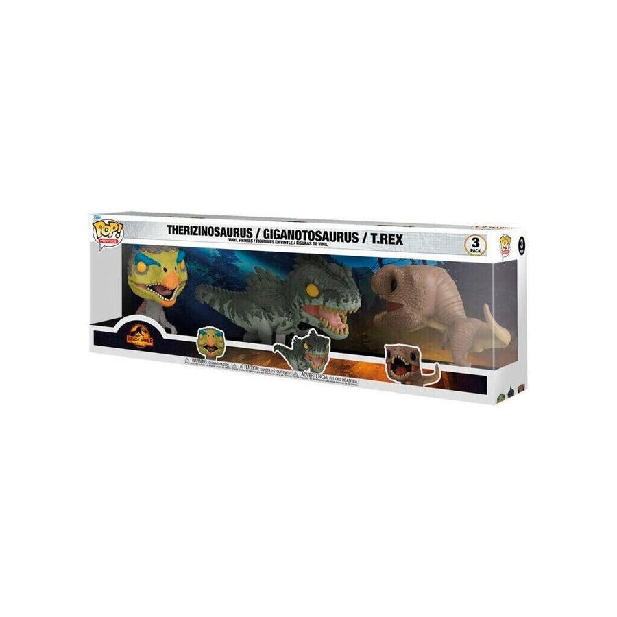 Blister 3 figuras pop jurassic world