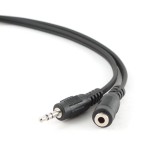 Gembird cable jack a jack 3.5mm (alargo) m/h 1.50m  negro