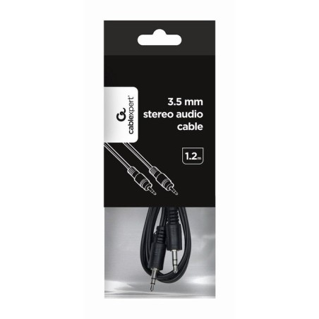 Gembird cable de audio jack 3.5 m/m 1.20m negro  cca-404