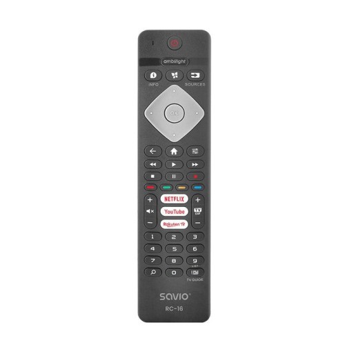 Mando a distancia universal savio/reemplazo para philips tv, smart tv, rc-16