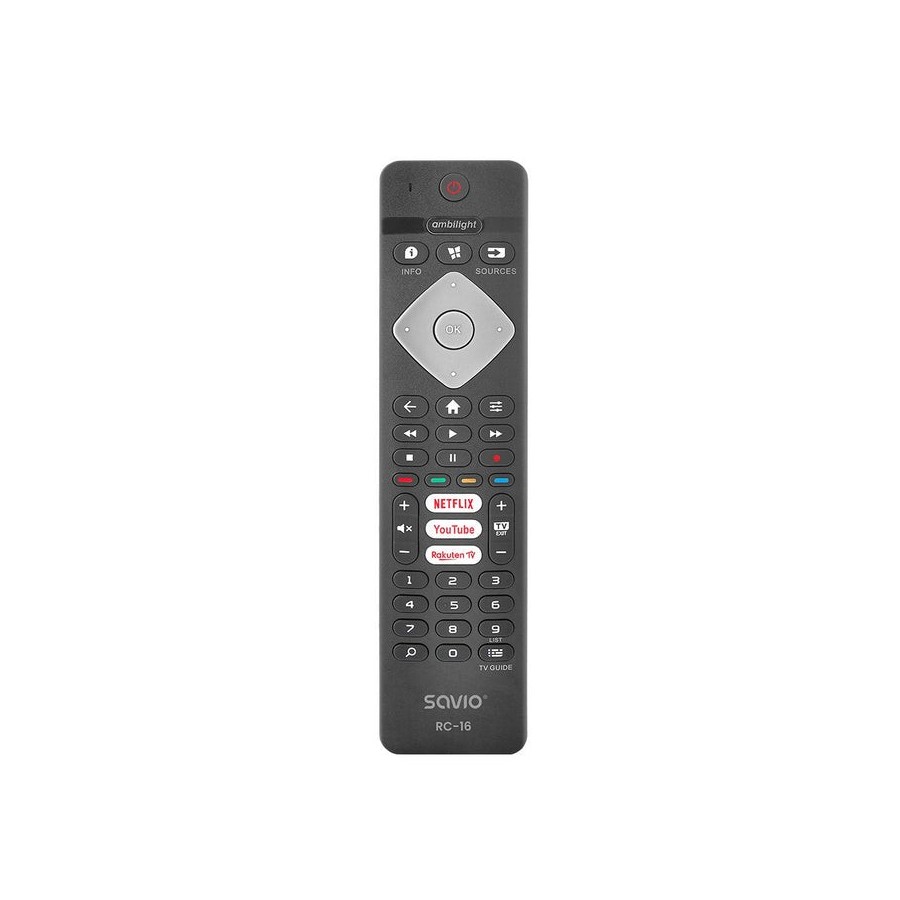 Mando a distancia universal savio/reemplazo para philips tv, smart tv, rc-16