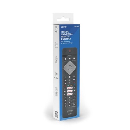 Mando a distancia universal savio/reemplazo para philips tv, smart tv, rc-16
