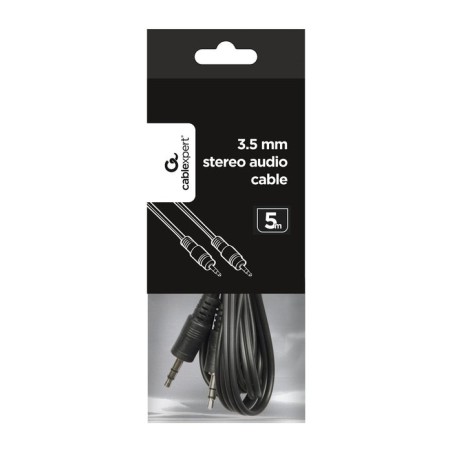 Gembird cable de audio jack 3.5 m/m 5m negro cca-404-5m