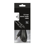 Gembird cable de audio jack 3.5 m/m 5m negro cca-404-5m
