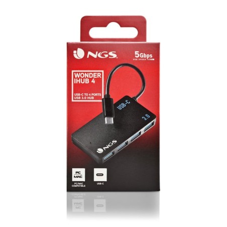 Hub usb tipo-c ngs wonderihub4 4xusb