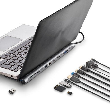 Ngs hub wonderdock12 type c 12 en 1 aluminio