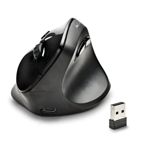 Ngs raton inalambrico vertical negro ergonomico