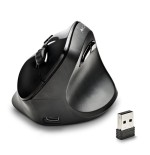Ngs raton inalambrico vertical negro ergonomico