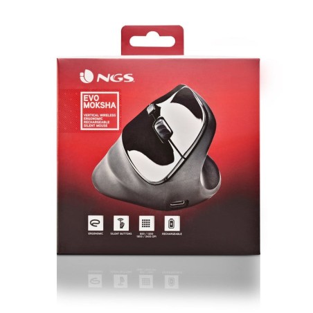 Ngs raton inalambrico vertical negro ergonomico