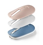 Ratón inalámbrico por bluetooth ngs shell-rb batería recargable hasta 1600 dpi azul blanco rosa