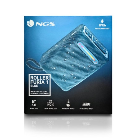 Ngs altavoz port bt luces rgb ipx6 color azul 15w