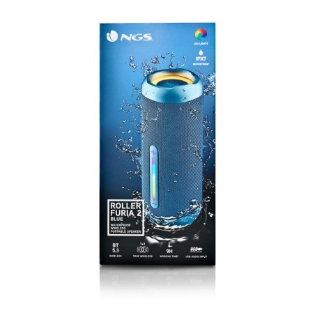 Ngs altavoz port bt luces rgb ip67 color azul 30w