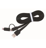 Gembird cable usb 2.0 a micro usb y lightning 1m negro