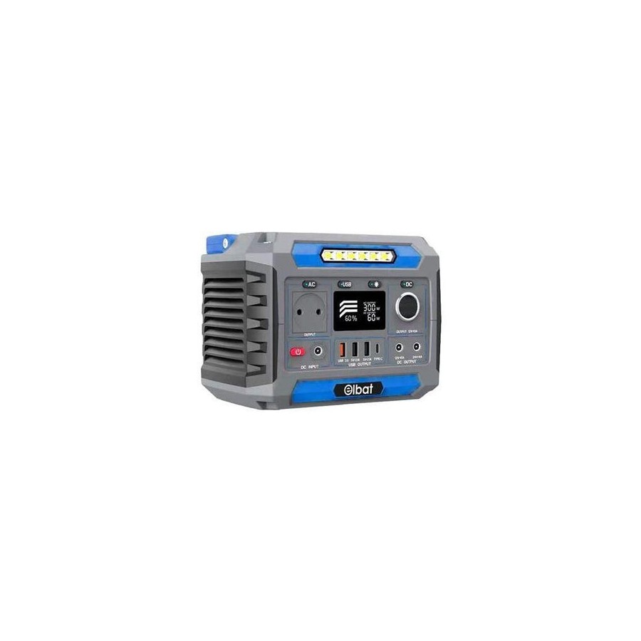 Elbat generador de energia portatil - 300w - bateria de litio 78.000mah - display led - carga solar - accesorios