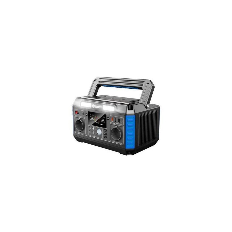 Elbat generador de energia portatil - 600w - bateria de litio - display led - carga solar - accesorios incluidos -