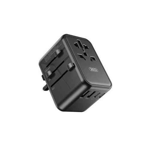 Xo adaptador de viaje universal - conexiones para mas de 150 paises - salida de hasta 2500w - puerto usb-c de 65w -