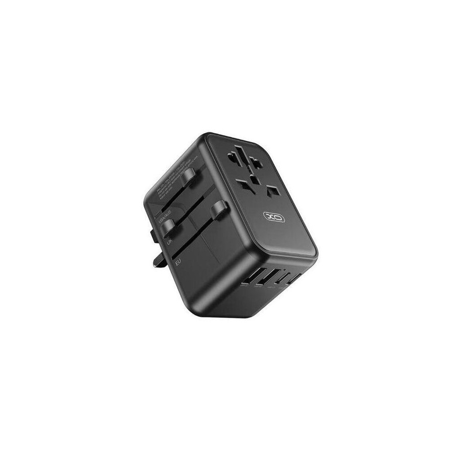 Xo adaptador de viaje universal - conexiones para mas de 150 paises - salida de hasta 2500w - puerto usb-c de 65w -