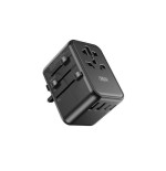 Xo adaptador de viaje universal - conexiones para mas de 150 paises - salida de hasta 2500w - puerto usb-c de 65w -