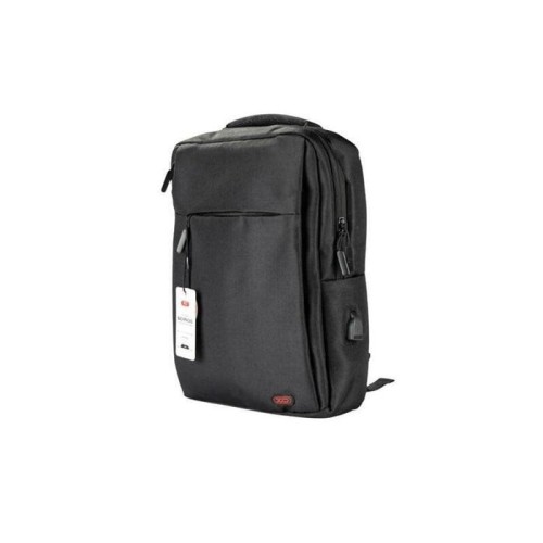 Xo mochila para portatil - hasta 15.6" - impermeable y resistente - carga rapida usb - diseño ergonomico - color negro