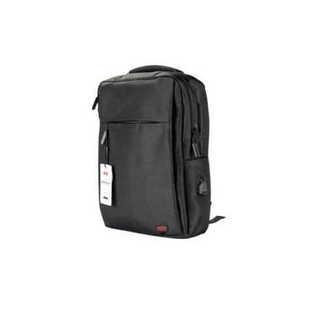 Xo mochila para portatil - hasta 15.6" - impermeable y resistente - carga rapida usb - diseño ergonomico - color negro