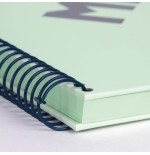 Milan cuaderno espiral formato a4 pautado 7mm - 80 hojas de 95 gr/m2 - microperforado, 4 taladros - color azul oscuro