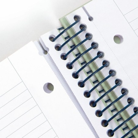 Milan cuaderno espiral formato a4 pautado 7mm - 80 hojas de 95 gr/m2 - microperforado, 4 taladros - color azul oscuro