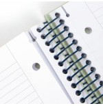 Milan cuaderno espiral formato a4 pautado 7mm - 80 hojas de 95 gr/m2 - microperforado, 4 taladros - color azul oscuro