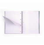 Milan cuaderno espiral formato a4 cuadricula 5x5mm - 80 hojas de 95 gr/m2 - microperforado, 4 taladros - color rosa