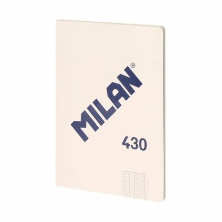 Milan libreta encolada formato a4 cuadricula 5x5mm - 48 hojas de 95 gr/m2 - microperforado - tapa blanda - color beige