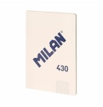 Milan libreta encolada formato a4 cuadricula 5x5mm - 48 hojas de 95 gr/m2 - microperforado - tapa blanda - color beige