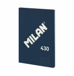 Milan libreta encolada formato a4 pautado 7mm - 48 hojas de 95 gr/m2 - microperforado - tapa blanda - color azul oscuro