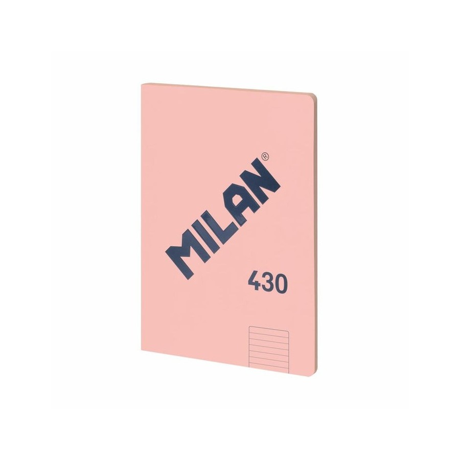Milan libreta encolada formato a4 pautado 7mm - 48 hojas de 95 gr/m2 - microperforado - tapa blanda - color rosa