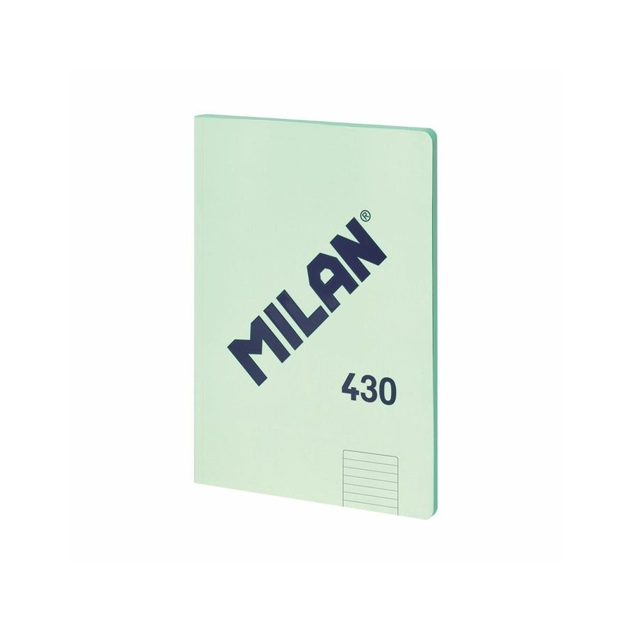 Milan libreta encolada formato a4 pautado 7mm - 48 hojas de 95 gr/m2 - microperforado - tapa blanda - color verde