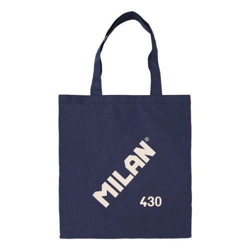 Milan serie 1918 tote bag bolsa de tela - tamaño  50x38x41cm - asa larga 27cm - tejido 'ripstop' - color azul oscuro