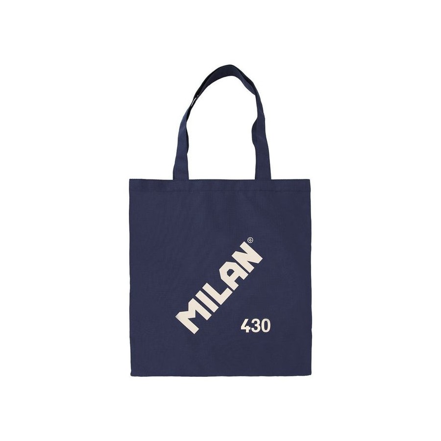 Milan serie 1918 tote bag bolsa de tela - tamaño  50x38x41cm - asa larga 27cm - tejido 'ripstop' - color azul oscuro