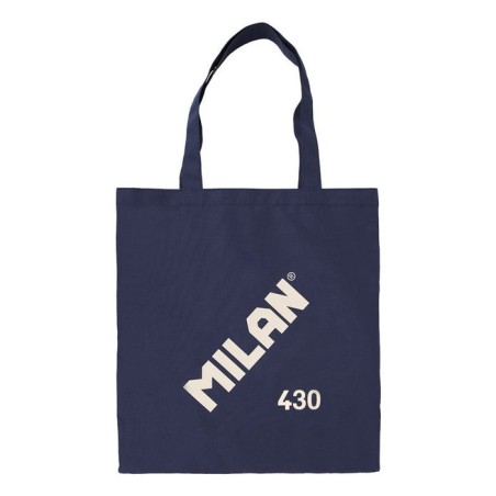 Milan serie 1918 tote bag bolsa de tela - tamaño  50x38x41cm - asa larga 27cm - tejido 'ripstop' - color azul oscuro