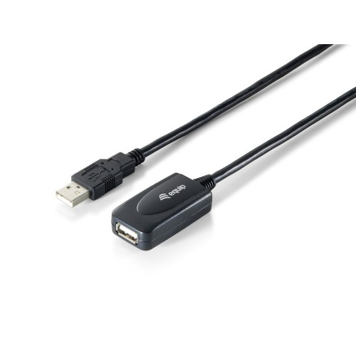 Equip cable usb 2.0 tipo a/a (alargo activo ) 15m m/h negro  133311