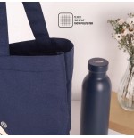 Milan serie 1918 tote bag bolsa de tela - tamaño  50x38x41cm - asa larga 27cm - tejido 'ripstop' - color azul oscuro