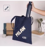 Milan serie 1918 tote bag bolsa de tela - tamaño  50x38x41cm - asa larga 27cm - tejido 'ripstop' - color azul oscuro