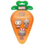 Blister 3 figuras carrot pocket pop marvel guardianes de la galaxia